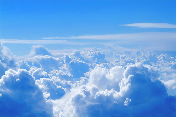 Scenics Art Print featuring the photograph Clouds & Blue Sky by Nikada