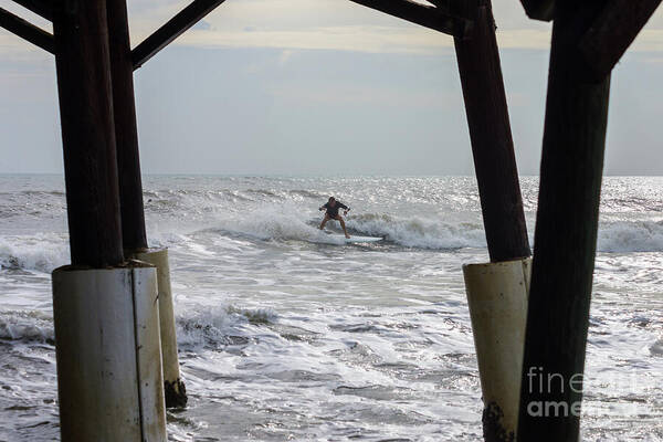 Cocoa Beach Art Print featuring the photograph Cocoa Surfing by Jennifer White