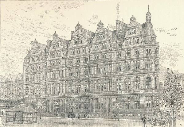 Horse Art Print featuring the drawing Constitutional Club, 1896 by Print Collector