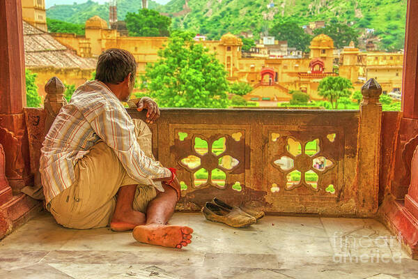 Amer Fort Art Print featuring the photograph Contemplation of Amer Fort - India by Stefano Senise