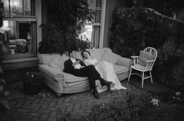 Debutante Art Print featuring the photograph Couple At Party by Thurston Hopkins