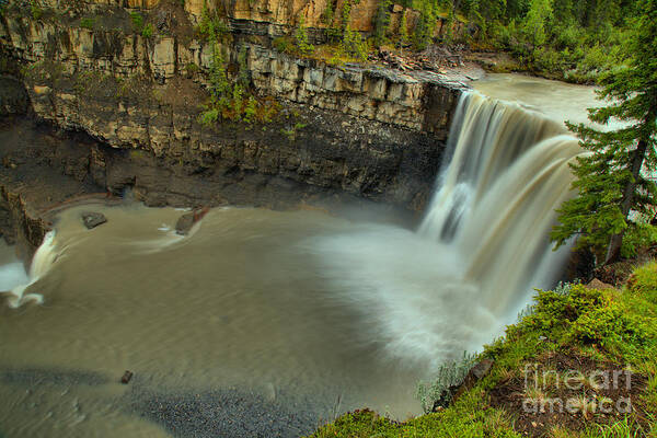 Crescent Falls Art Print featuring the photograph Crescent Falls On The Bighorn River by Adam Jewell