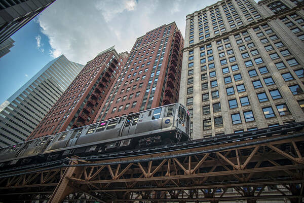 Chicago Art Print featuring the photograph CTA Pink line train by Jim Pearson