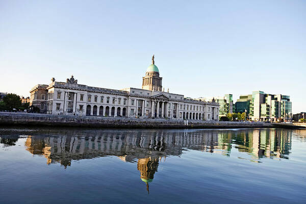 Dublin Art Print featuring the photograph Custom House Building, River Liffey by Soopysue