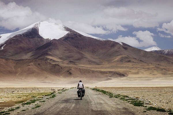Central Asia Art Print featuring the photograph Cycling the Pamir Highway by Kamran Ali