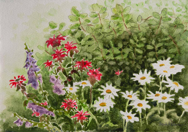 Floral Art Print featuring the painting Daisy Rhythms by Heidi E Nelson
