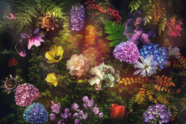 Floral Art Print featuring the photograph Dark Summer Dreams by Ludmila Shumilova