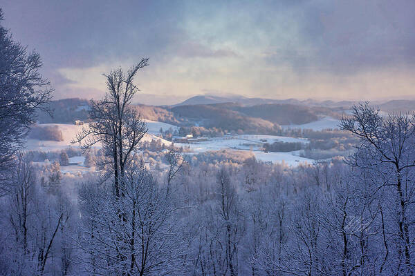 Fraser's Ridge Art Print featuring the photograph Fraser's Ridge in Winter by Meta Gatschenberger