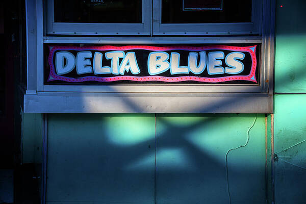 Sign Art Print featuring the photograph Delta Blues by Bud Simpson