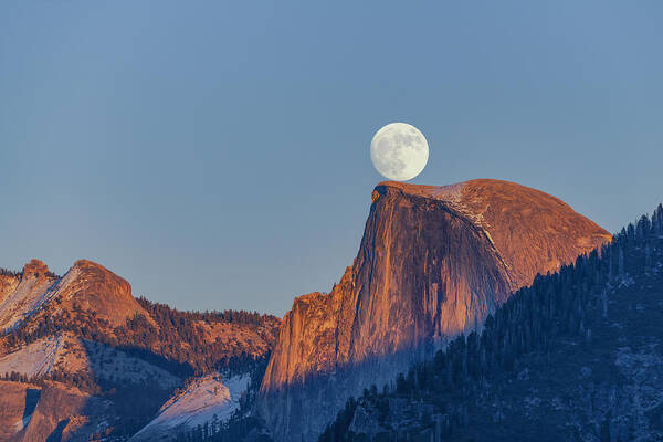 Yosemite National Park Art Print featuring the photograph Dolphin Play With Moon by Wei Lian