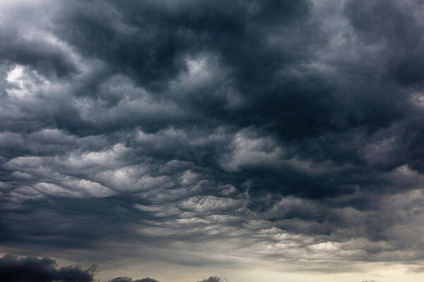 Scenics Art Print featuring the photograph Dramatic And Dark Storm Clouds by Vm