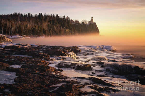 Lake Superior Art Print featuring the photograph Dreamy Split Rock Morning by Ernesto Ruiz