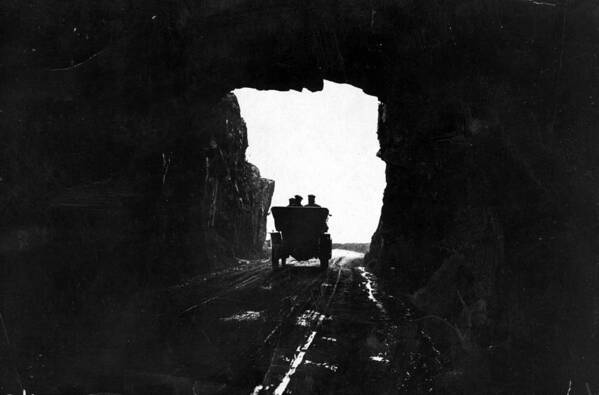 Kenmare Art Print featuring the photograph Driving In Tunnel by Topical Press Agency