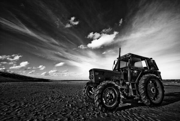 Tractor Art Print featuring the photograph Duel by Marc Melander