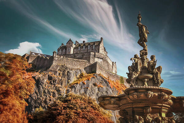 Edinburgh Castle Art Print featuring the photograph Edinburgh Castle Historic Scotland by Carol Japp