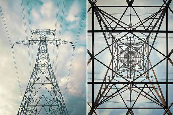 Directly Below Art Print featuring the photograph Electricity Pylon by Elvira Boix Photography