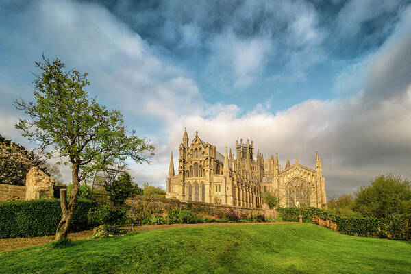 Architechture Art Print featuring the photograph Ely Cathedral, morning view by James Billings