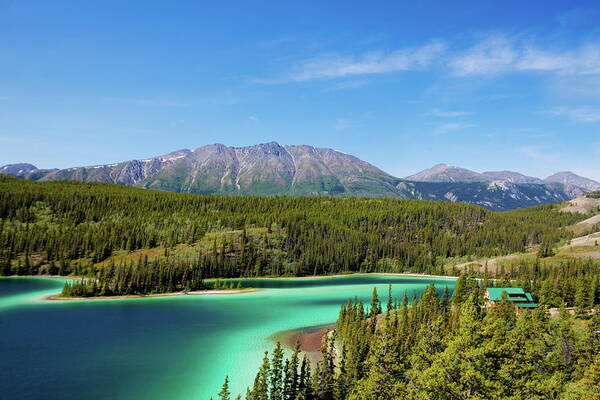 Landscape Art Print featuring the photograph Emerald Lake,yukon Canada by Choja