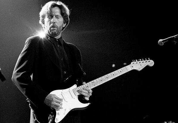 People Art Print featuring the photograph Eric Clapton Performs In Atlanta Georgia by Rick Diamond