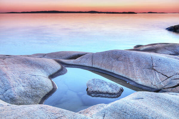 Archipelago Art Print featuring the photograph Evening At The Swedish Coastline by Martin Wahlborg