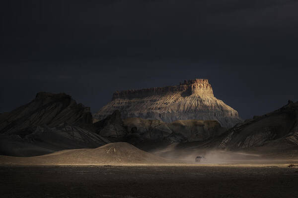 Factory-butte Art Print featuring the photograph Factory Butte Explore by Shenshen Dou