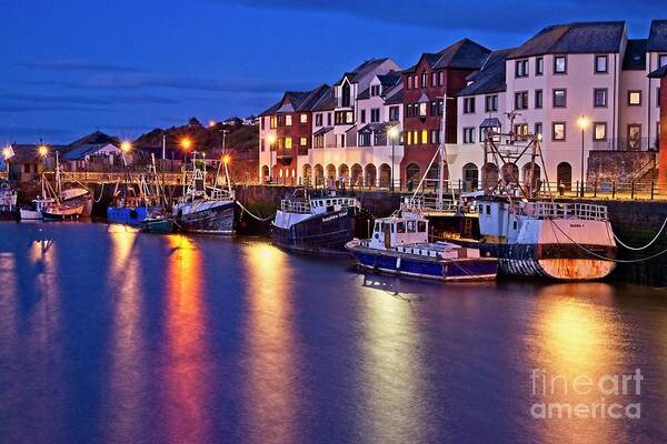  Art Print featuring the photograph Fishing Boats in Maryport Harbour, Cumbria by Martyn Arnold