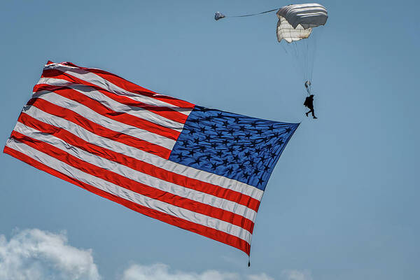 America Art Print featuring the photograph Flags 5 by Bill Chizek