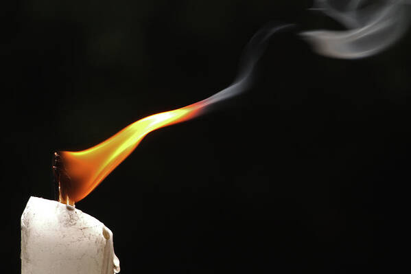 Black Background Art Print featuring the photograph Flame by An Aruni Photography