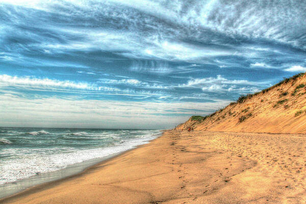 Cape Cod Art Print featuring the photograph Footprints On Cape Cod Shore by Robert Goldwitz