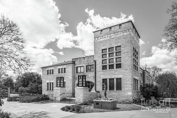 Fort Hays State Art Print featuring the photograph Fort Hays State University Allen Hall by University Icons
