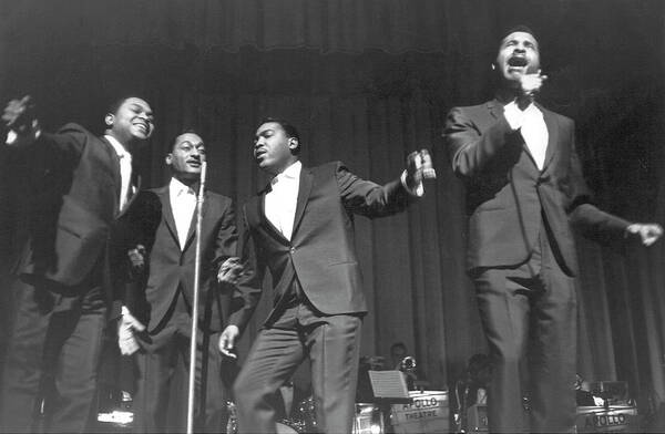 Singer Art Print featuring the photograph Four Tops At The Apollo by Michael Ochs Archives