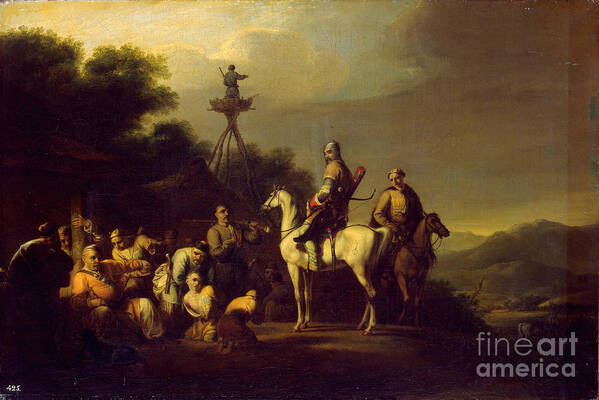 Oil Painting Art Print featuring the drawing Frontier Guards Circassian Prince by Heritage Images