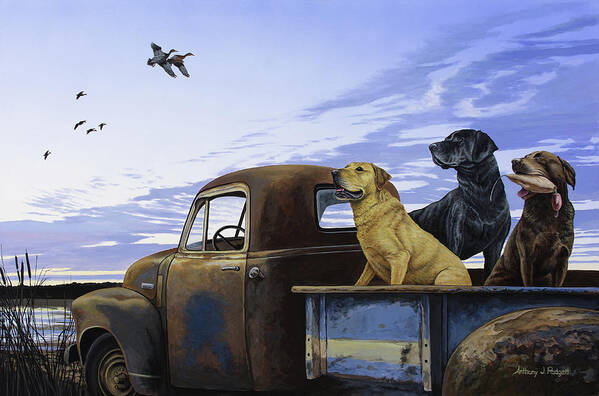 Truck Art Print featuring the painting Full Load by Anthony J Padgett