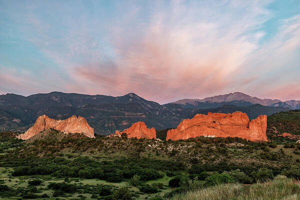 Garden Of The Gods Art Print featuring the photograph Garden of the Gods at Dawn by Tony Hake
