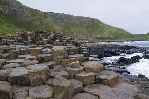 Water's Edge Art Print featuring the photograph Giants Causeway by W-ings