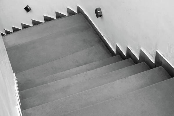 Minimalism Art Print featuring the photograph Going Downstairs by Prakash Ghai