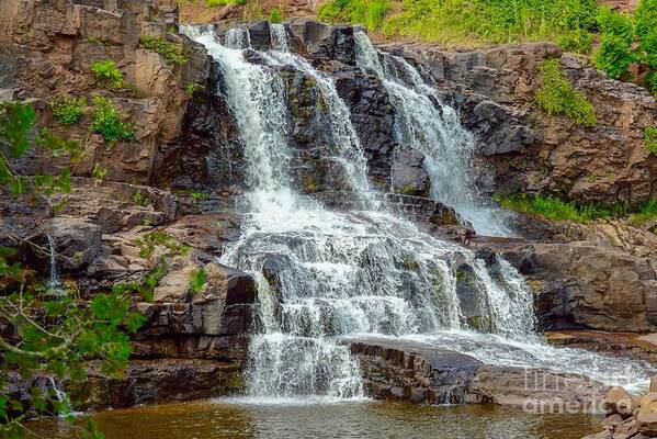 Waterfalls Art Print featuring the photograph Gooseberry Falls by Susan Rydberg