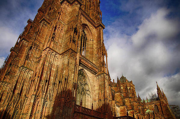 Exterior Art Print featuring the photograph Gothic bell tower of the Cathedra by Steve Estvanik