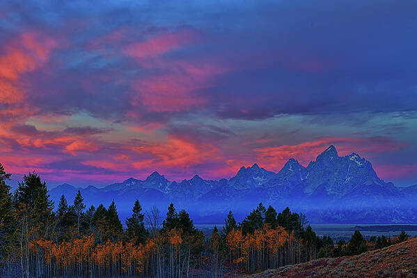 Grand Teton National Park Art Print featuring the photograph Grand Teton Autumn Morning Light by Greg Norrell