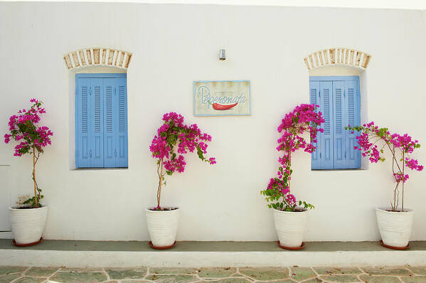 Tranquility Art Print featuring the photograph Greece, Cyclades, Folegandros, Hora by Tuul & Bruno Morandi
