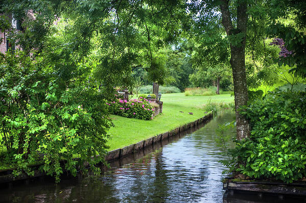 Jenny Rainbow Fine Art Photography Art Print featuring the photograph Greenery of Giethoorn. The Netherlands by Jenny Rainbow