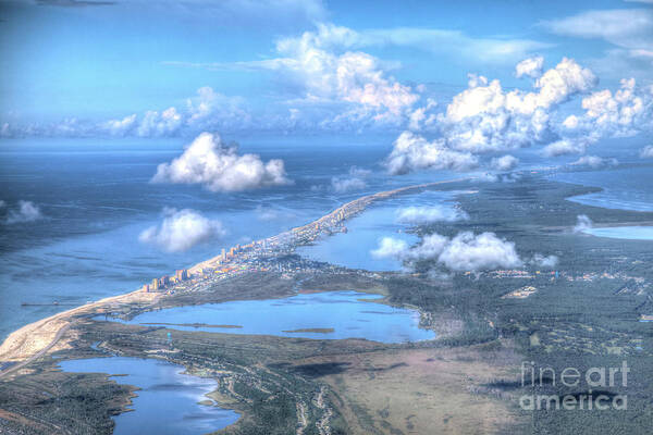 Gulf Shores Art Print featuring the photograph Gulf Shores-5094-tm by Gulf Coast Aerials -