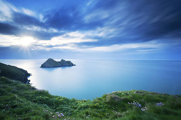 Scenics Art Print featuring the photograph Gull Rock Sunset by Martin Mattocks Photography