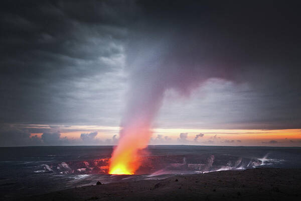 Hawaii Volcanoes National Park Art Print featuring the photograph Halemaumau Crater by Darren Woolridge Photography - Www.darrenwoolridge.com