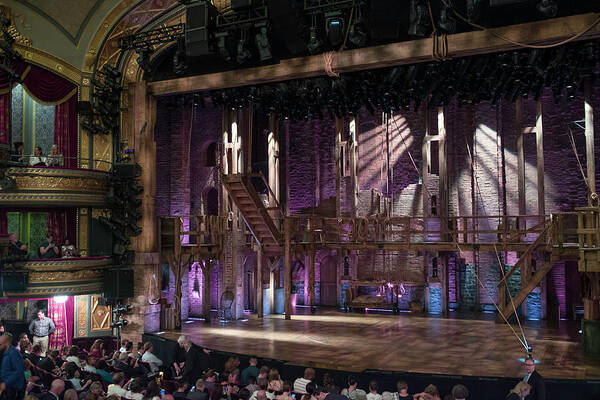 Stage Art Print featuring the photograph Hamilton set at Richard Rodgers Theatre by David L Moore