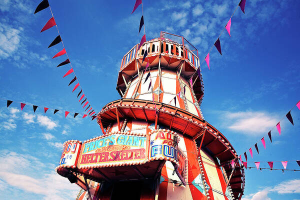 Curve Art Print featuring the photograph Helter Skelter With Bunting by Nick Kee Son