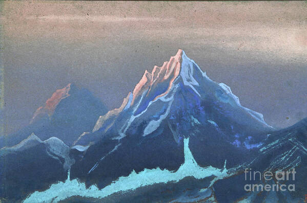 Himalayas Art Print featuring the drawing Himalayas, 1943. Artist Roerich by Heritage Images