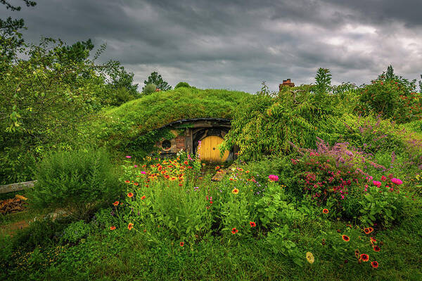 Hobbit House Art Print featuring the photograph Hobbit Garden in Bloom by Racheal Christian