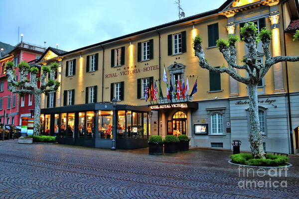 Hotel Art Print featuring the photograph Hotel Royal Victoria Lake Como 8105 by Jack Schultz