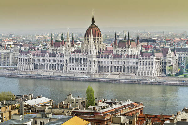 Hungarian Parliament Building Art Print featuring the photograph Hungarian Parliament Building by (c) Thanachai Wachiraworakam